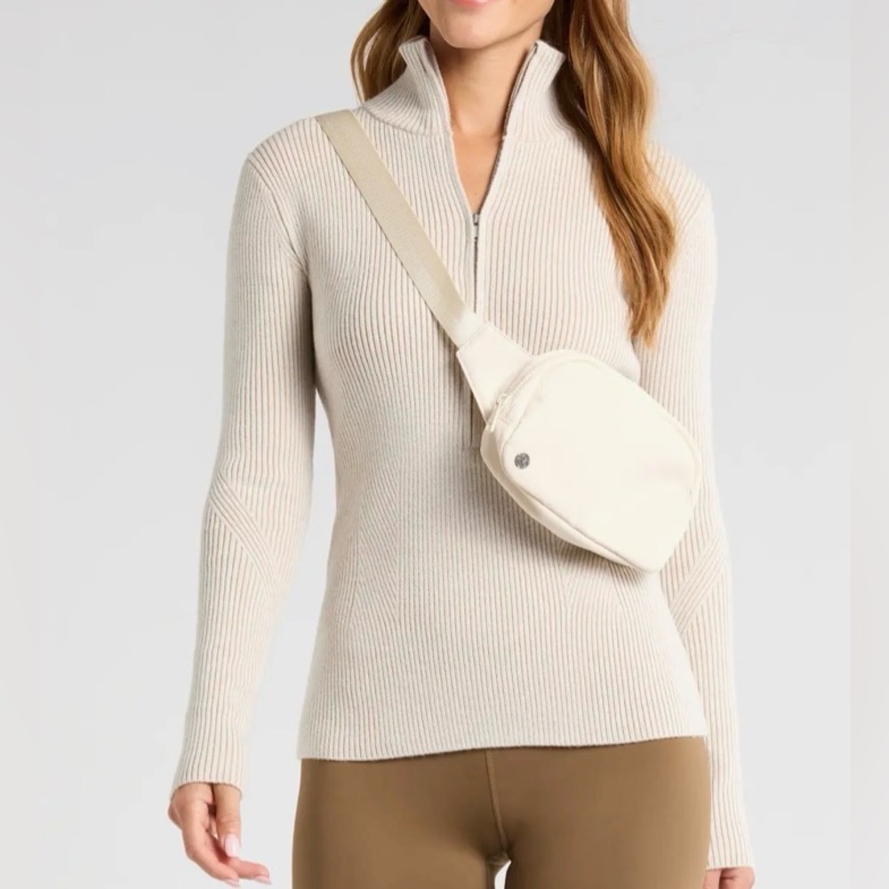 Zella Après Ski Half Zip Rib Sweater Size Small - Picture 1 of 9